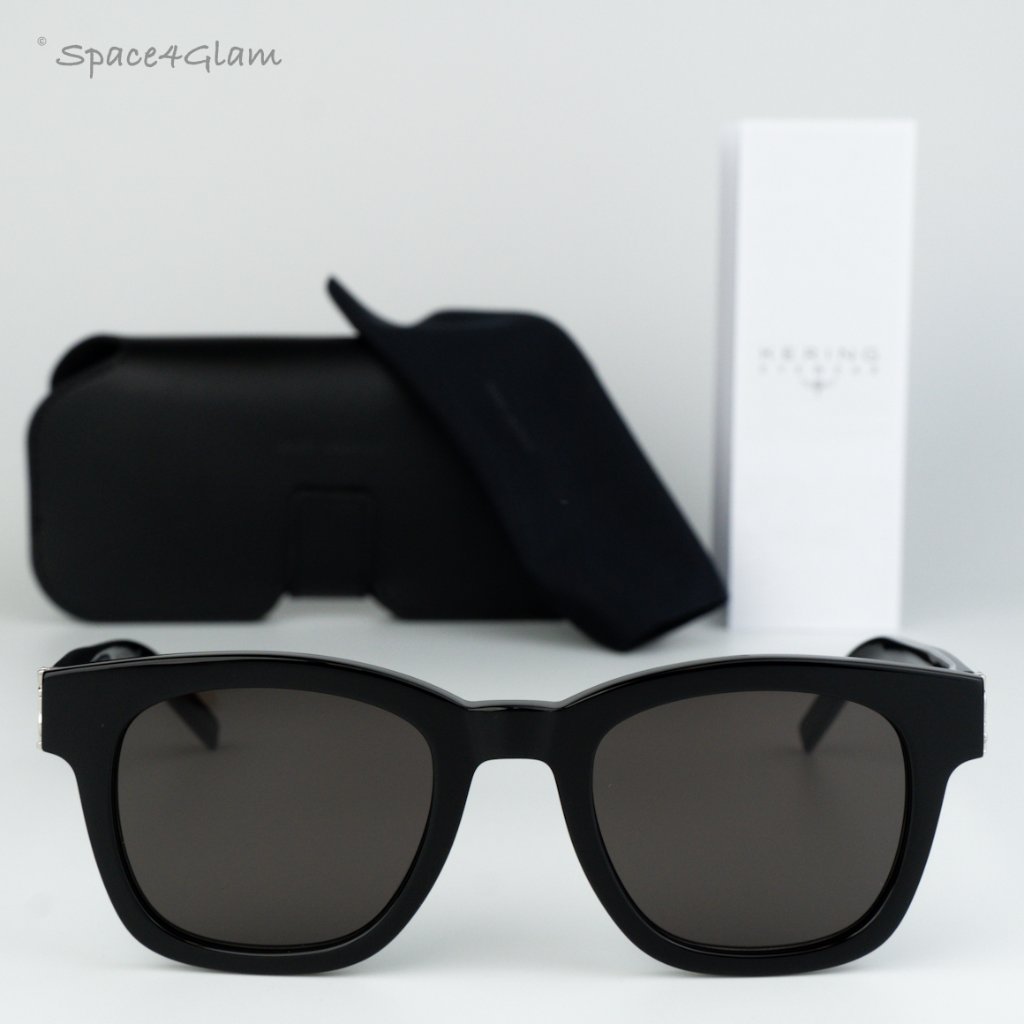 Saint Laurent Men Sunglasses Black Grey Square Slm124 001 Brand New